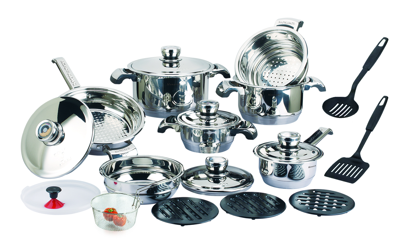 21pcs High quality Stainless steel Kitchen cookware cooking pot set and cookware casserole set