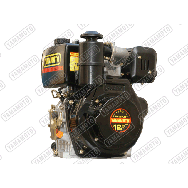 YAMAMOTO_186FA_Air Cooled Diesel Engine_Hand Start,Spline Key,Oil Bath Air Filter