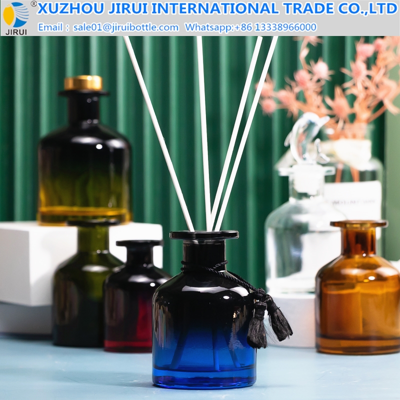 Round Glass Bottle Perfume Bottle Fragrance Aroma Reed Diffuser Bottle with Cork Lids 30ml 50ml 80ml 100ml 130ml 250ml