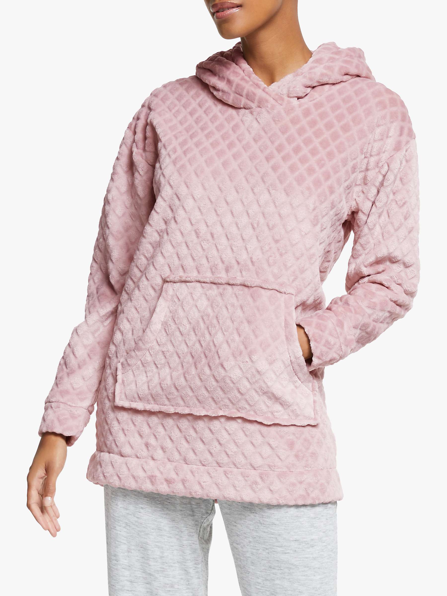 Ladies waffle coral fleece top