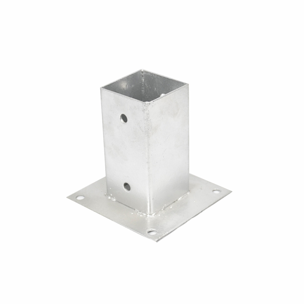 IRON CRAFT NO DIG CE approve steel fence support concrete ground plate bolt down anchor 150mm