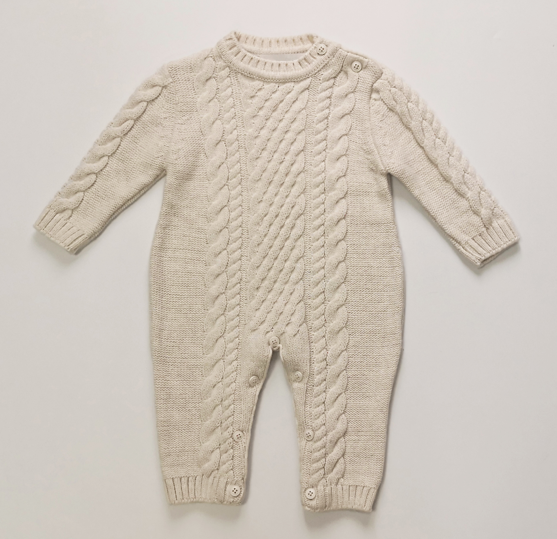 Infant knitted romper