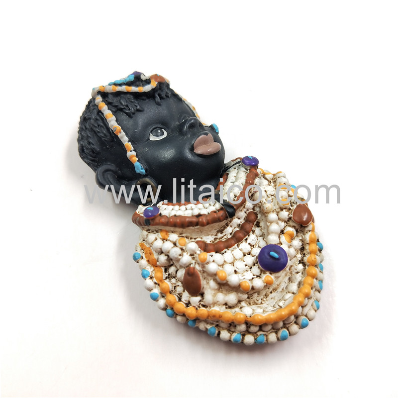 African girl injection molding PVC refrigerator magnet
