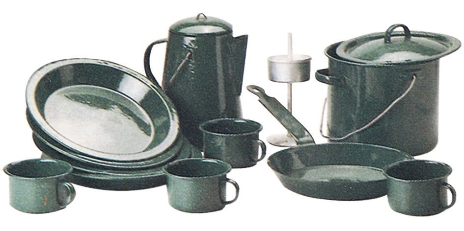 Enamel Camping Set 13pcs Enamel Ware, Dinner Set