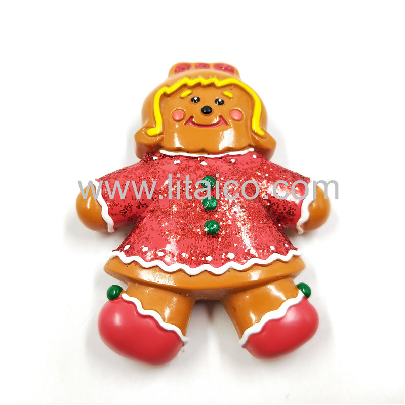 Christmas girl injection molding PVC refrigerator magnet