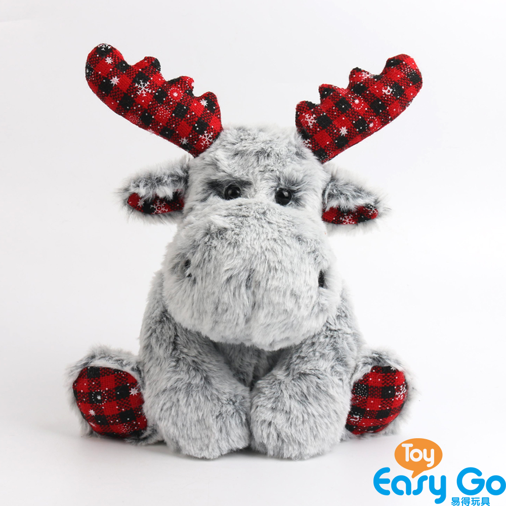 Christmas stuffed sitting reindeer plush toy