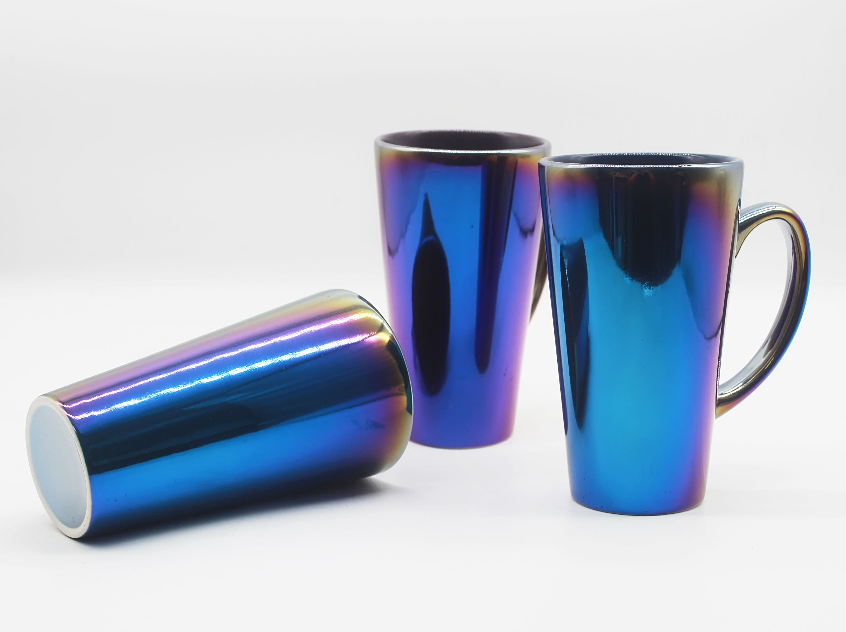 16OZ stoneware mug with electroplating glaze