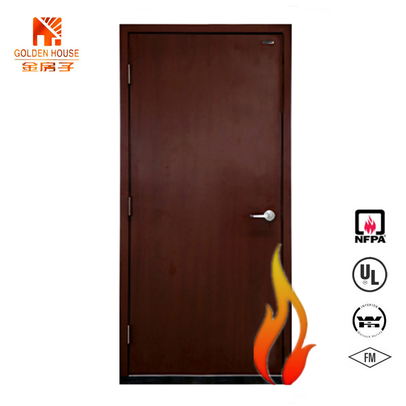 GH，UL certification 90minutes wood fire rated front door