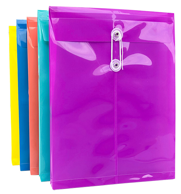 String-Button Expandable File bag