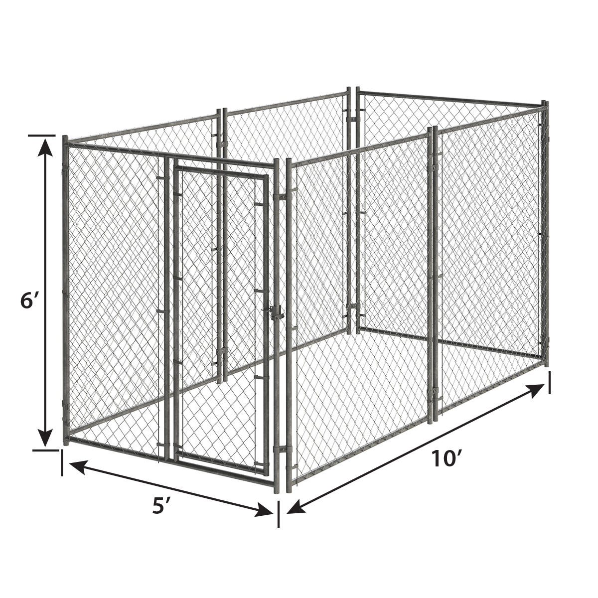 10ft x 10ft x 6ft Outdoor Large Chain Link Dog Kennel