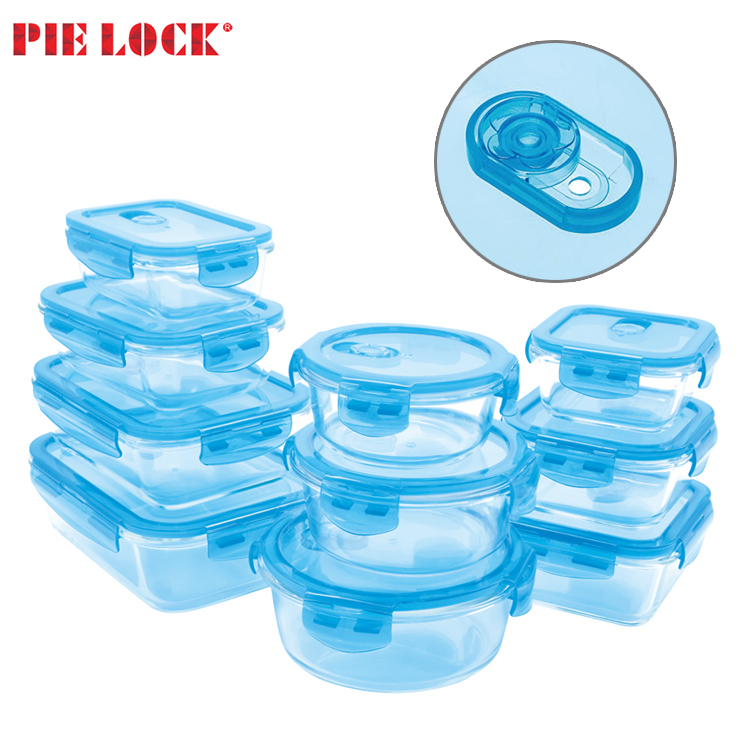 Glass food container / glass lunch box / glass storage container with airtight lid