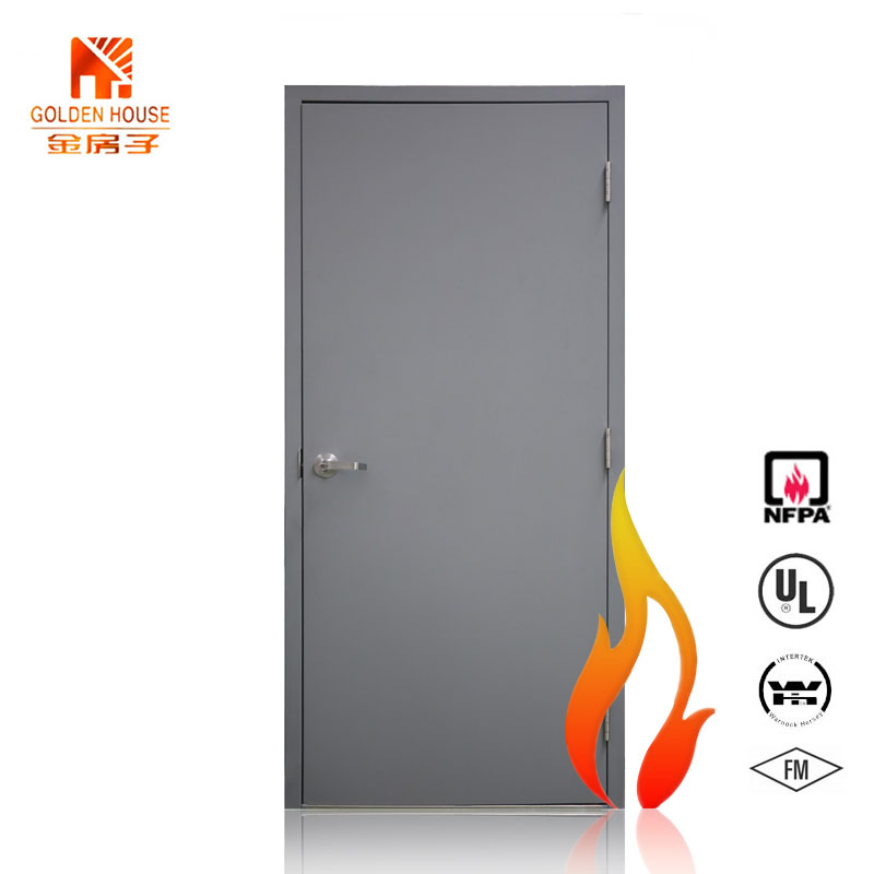 Best-sale security door flush steel door with 1.5/3h WHI/FM/UL certificated Construction