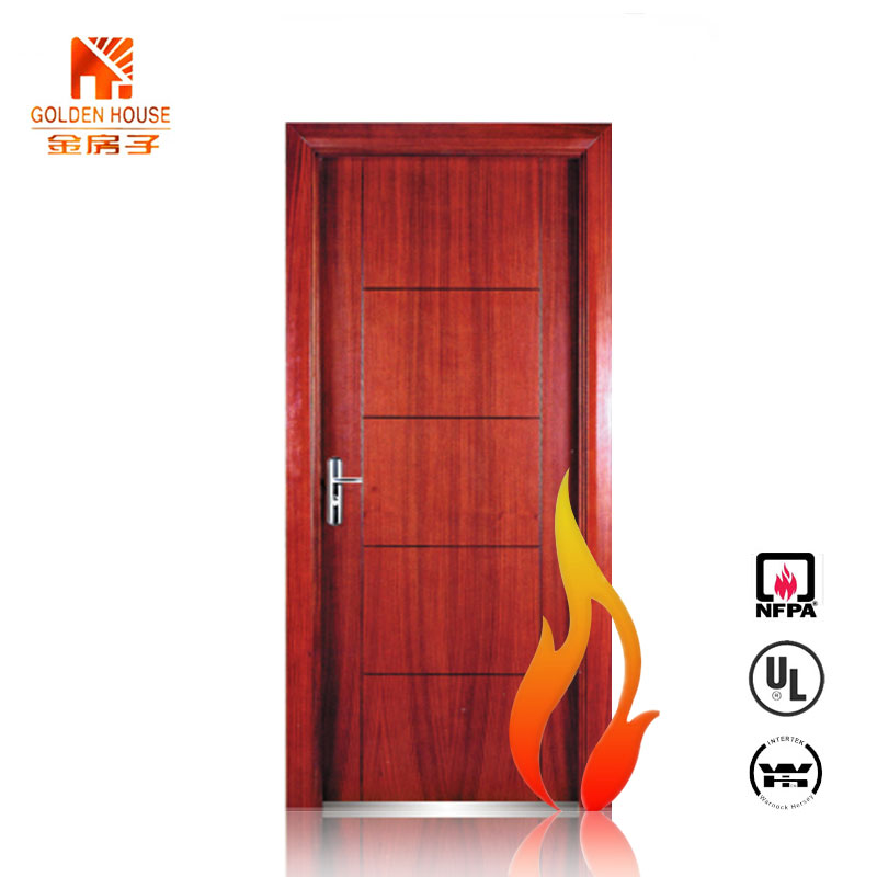 Hotel used fireproof resistance room door wood door fire wooden door