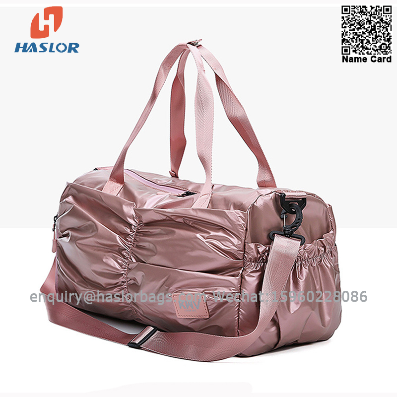 06 wholesale pink color nylon Travel Luggage Duffel gym Hand bags Swimming Dry Wet Sports handbags