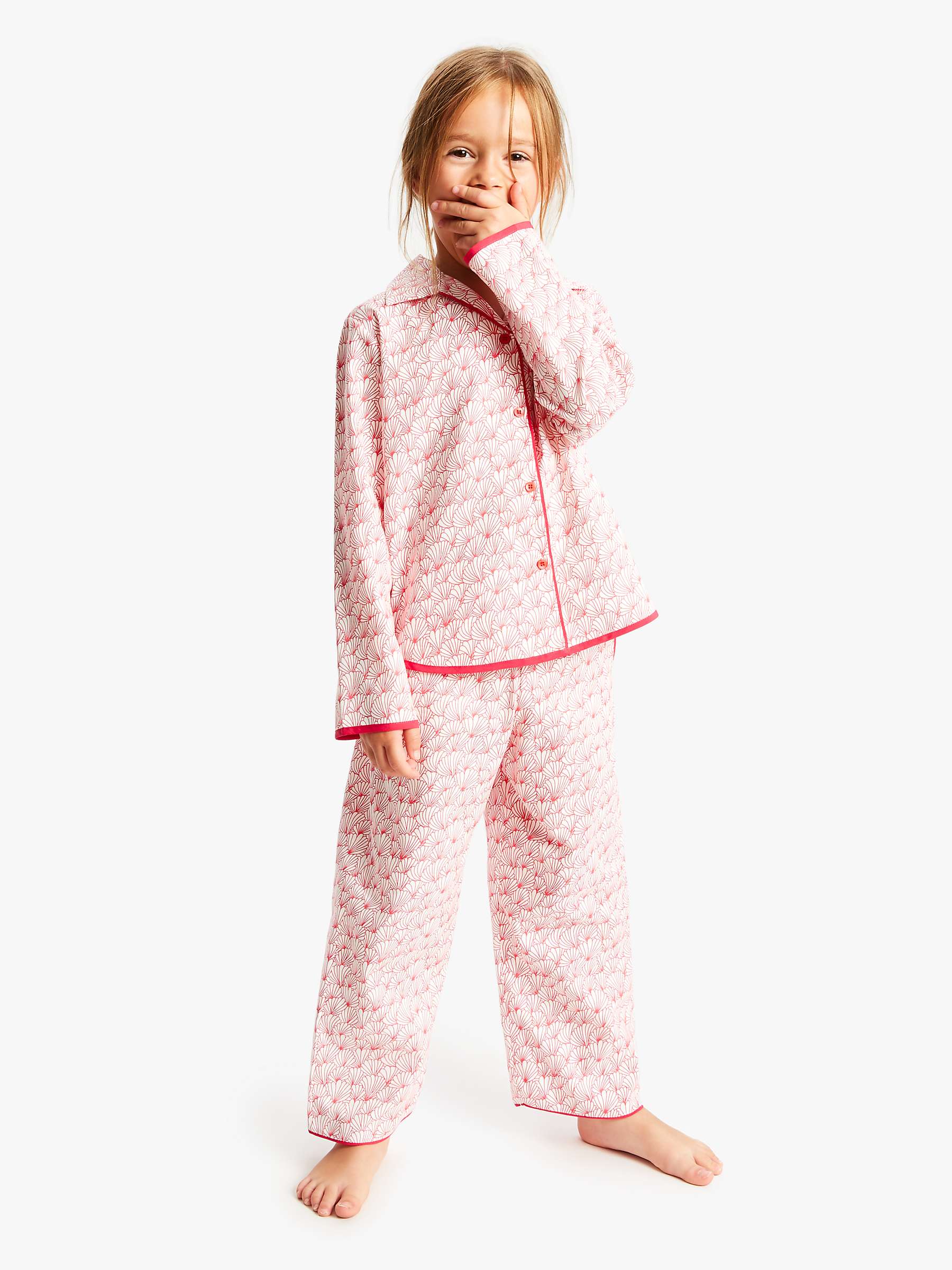 Girls cotton printing jersey pajama set