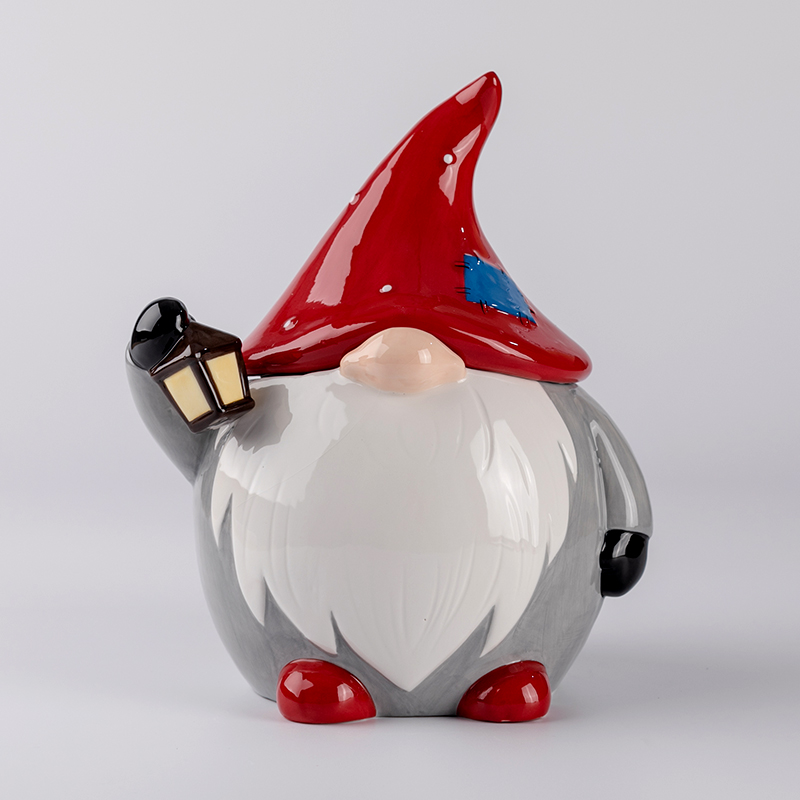 Christmas Santa Claus Ceramic Candy Cookie Jar for Christmas Decoration