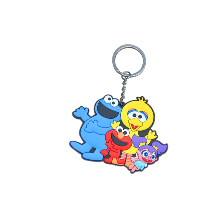 Cartoon sesame street PVC keychain