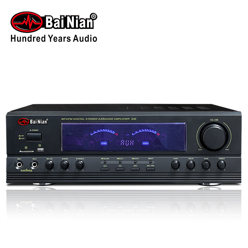 Amplifier(Home Digital Stereo Karaoke Sound System)- LCD Display /Bluetooth/USB/SD/FM/Mic Input For KTV Home Theater