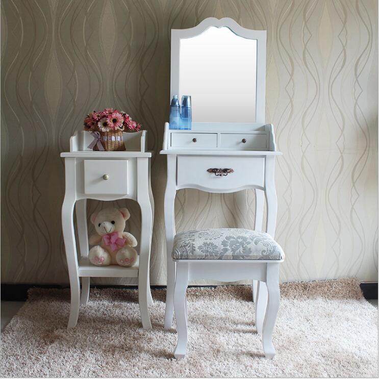 Home furniture White wardrobe dressing table designs