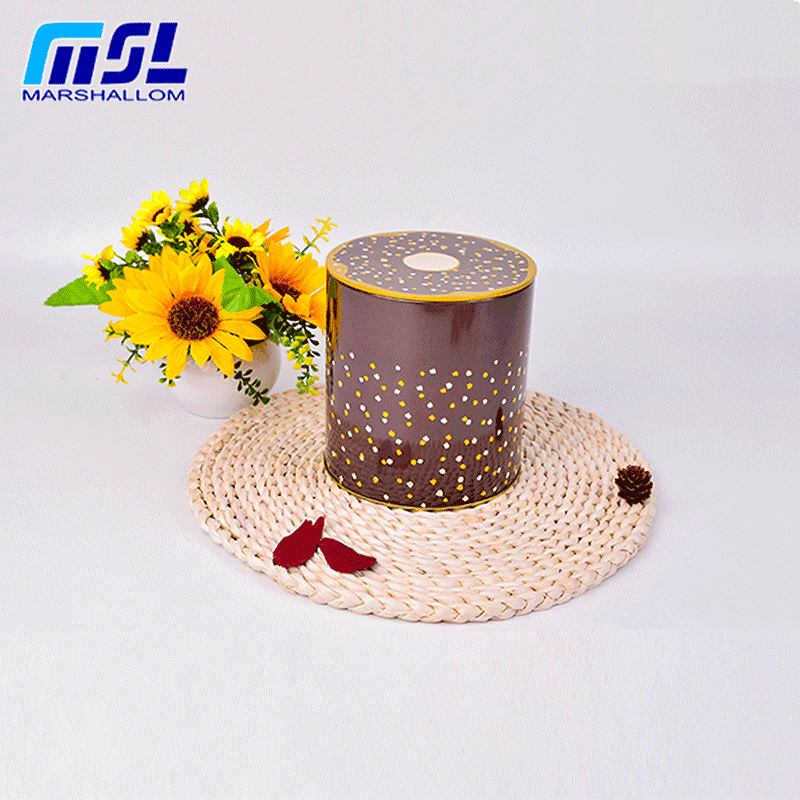 Set of round tin tinbox metal box