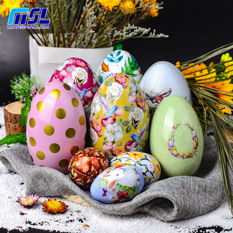 Egg tin Tin box tinbox tin metal tin metal box Chocolate tin