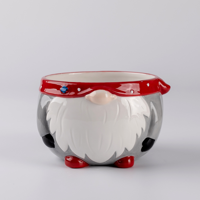 Ceramic Santa Claus Candy Bowl Ceramic Christmas Bowl Tableware