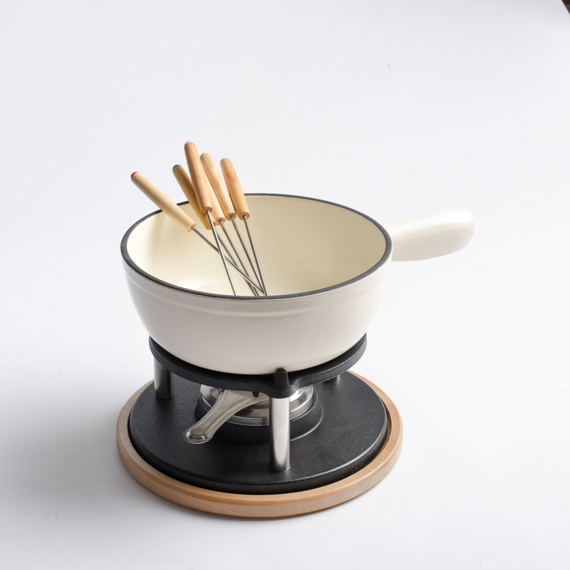 Cast iron chocolate fondue,cast iron cheese fondue,cast iron fondue set