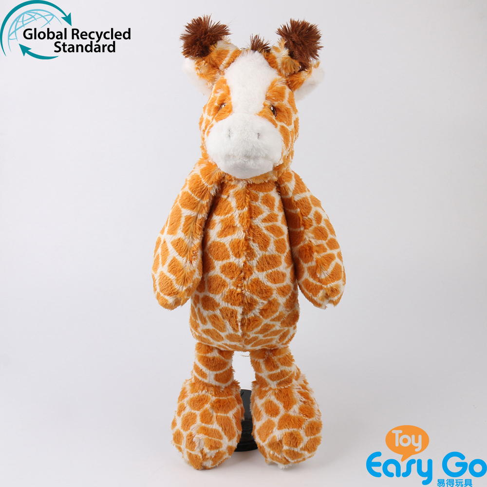 ECO-friendly 100% recycled sustainable plush soft stuffed long arm and leg series giraffe toy