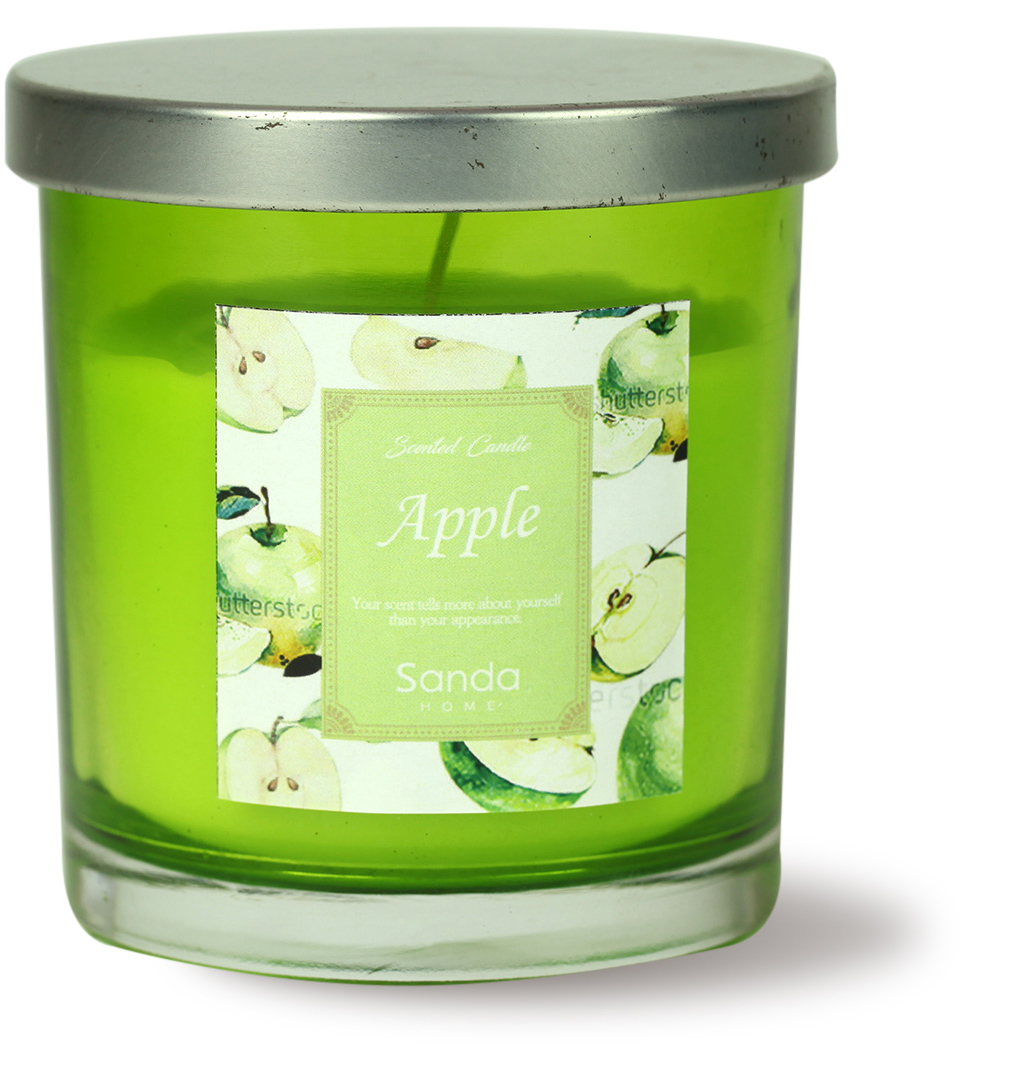 Scented candle with tin lid