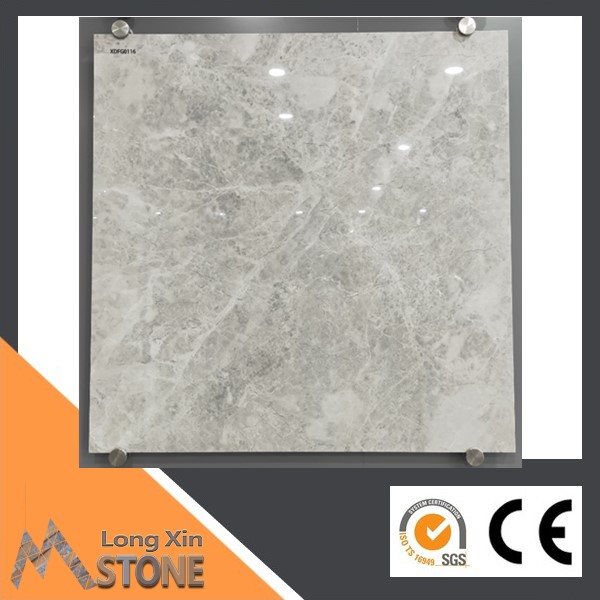 Polished Glazed grey Marble Flooring Design Porcelain Tile 600x600 MM