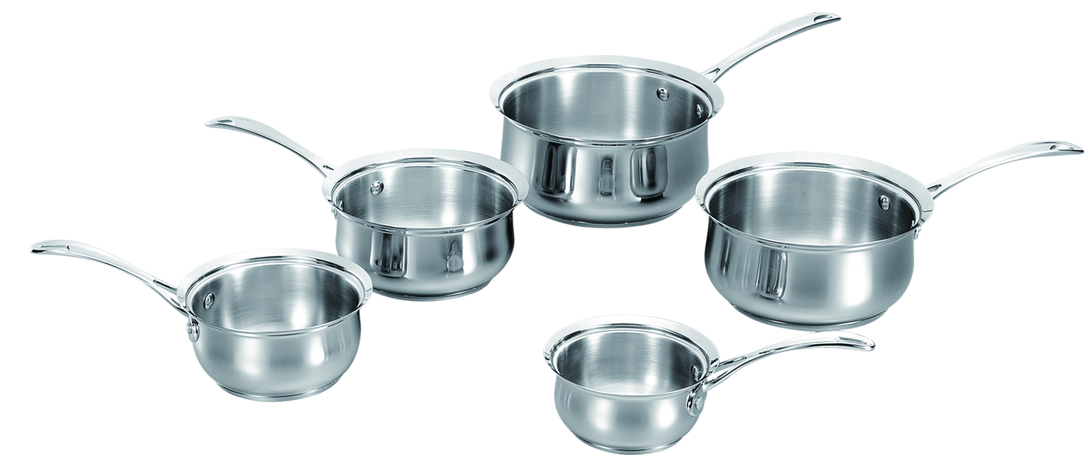 5pcs High quality Stainless steel Kitchen cookware cooking pot set and cookware casserole set
