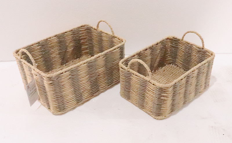 Set 2 paper rope basket