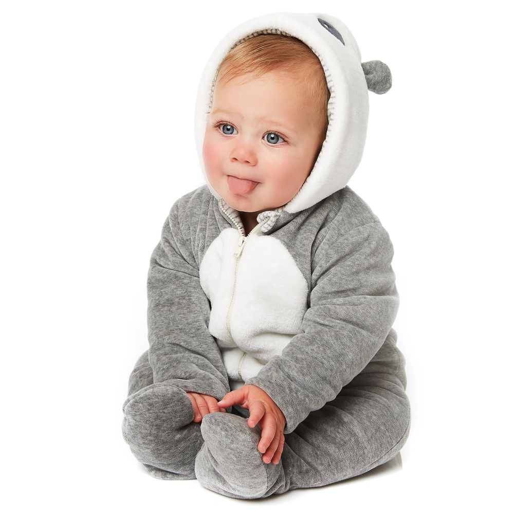 Babies coral fleece sleepsuit