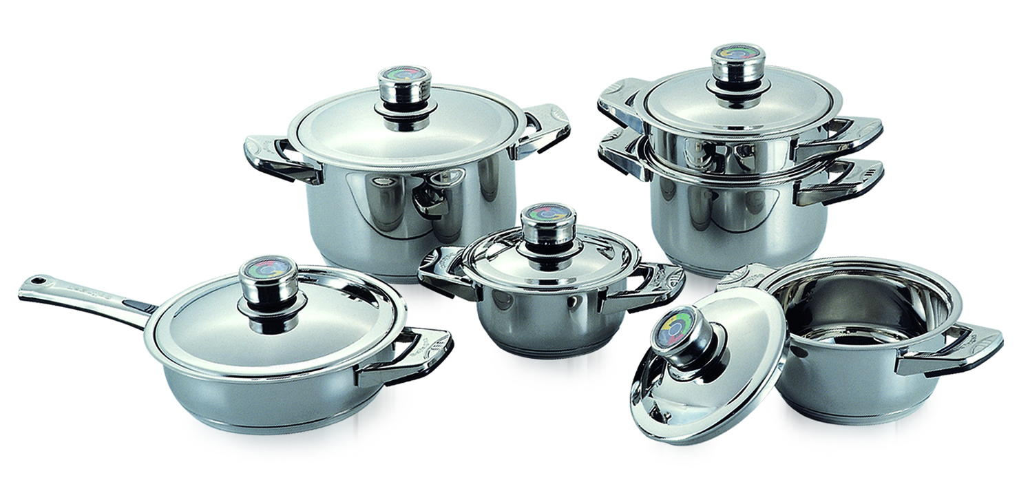 11pcs High quality Stainless steel Kitchen cookware cooking pot set and cookware casserole set