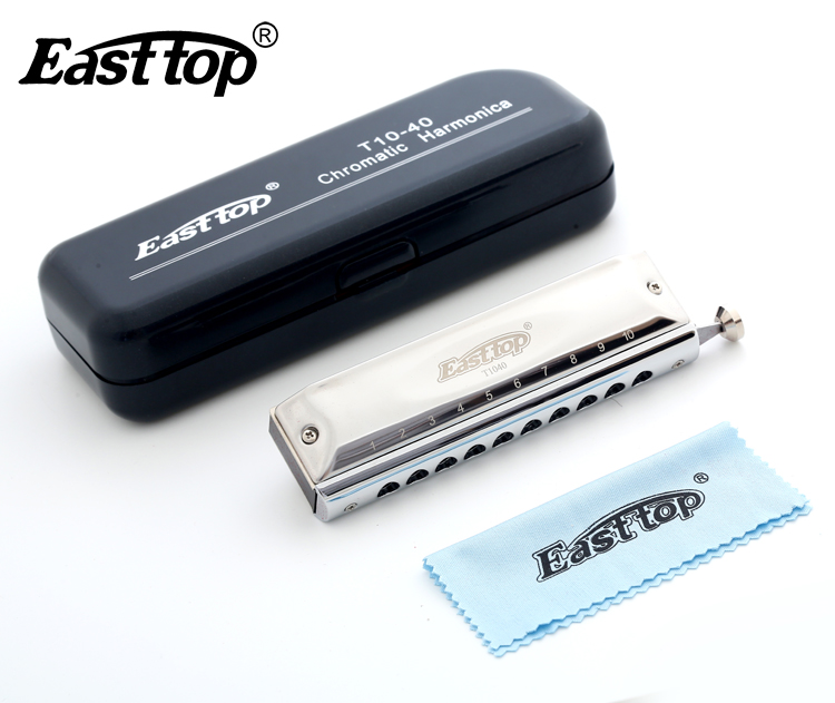 10 hole 40 tone new design musical instrument fashional chromatic harmonica