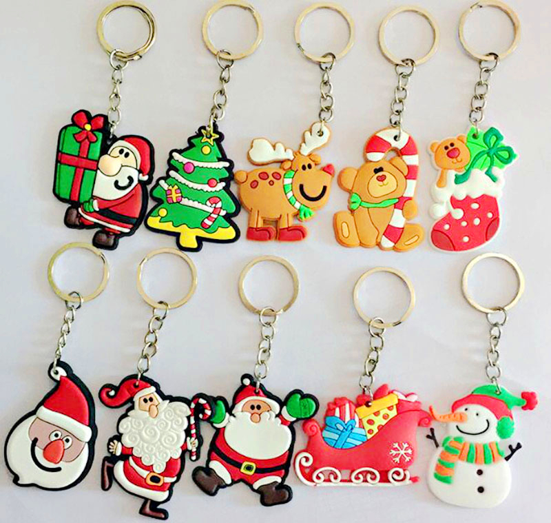 Cartoon Christmas gift soft pvc keychain