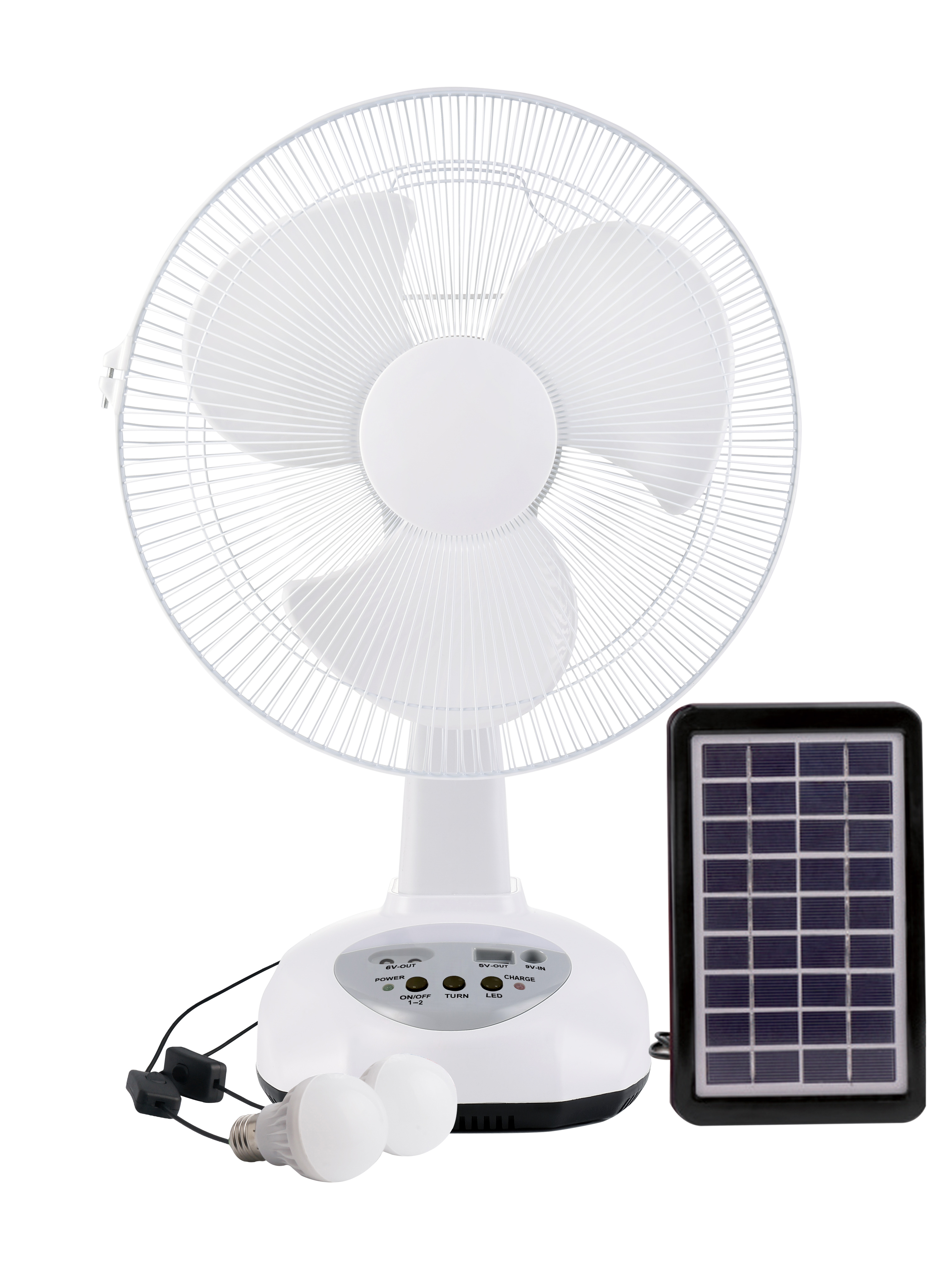 Hot sale 12 inches solar rechargeable stable fan