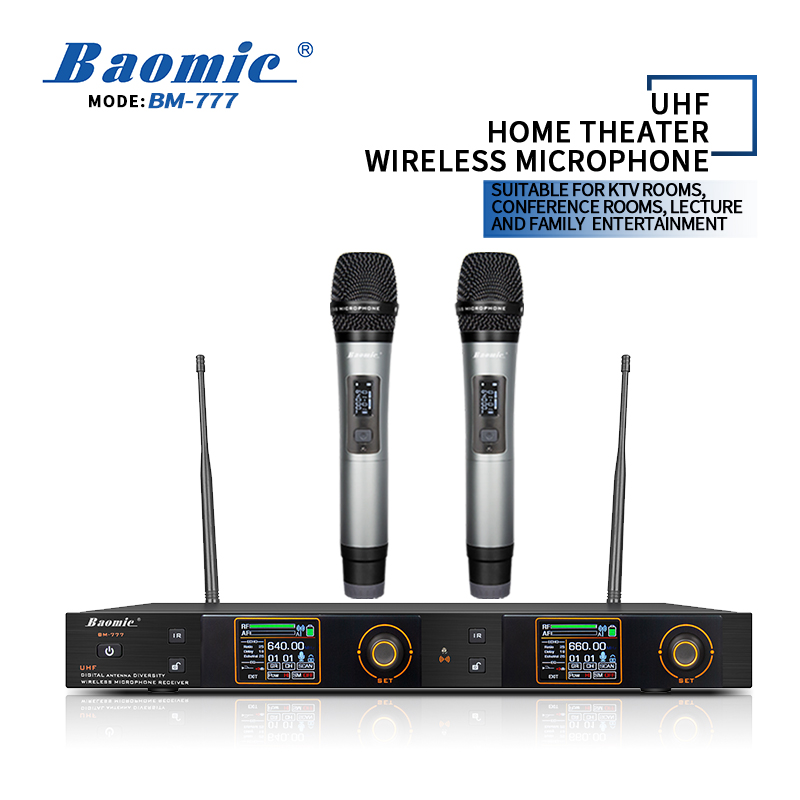 Baomic BM-777 UHF home theater wireless microphone