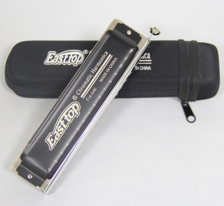 16 hole 64 tone chromatic harmonica ABS comb