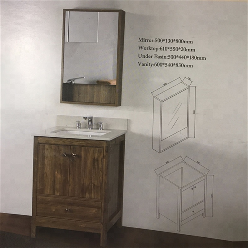 custom compact black walnut washroom cabinet