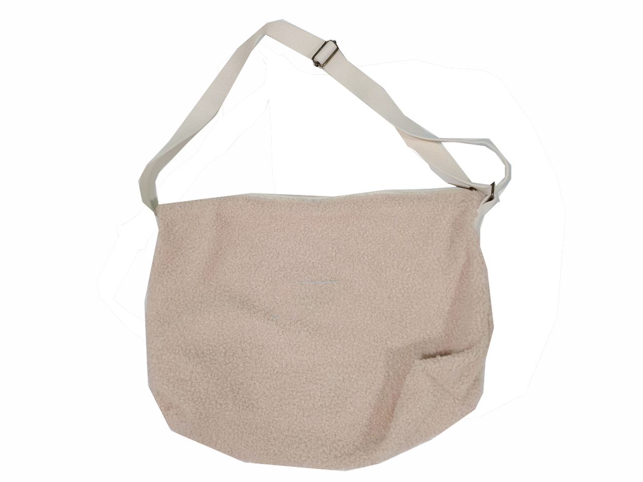 100% polyester shoulder bag with teddy velvet