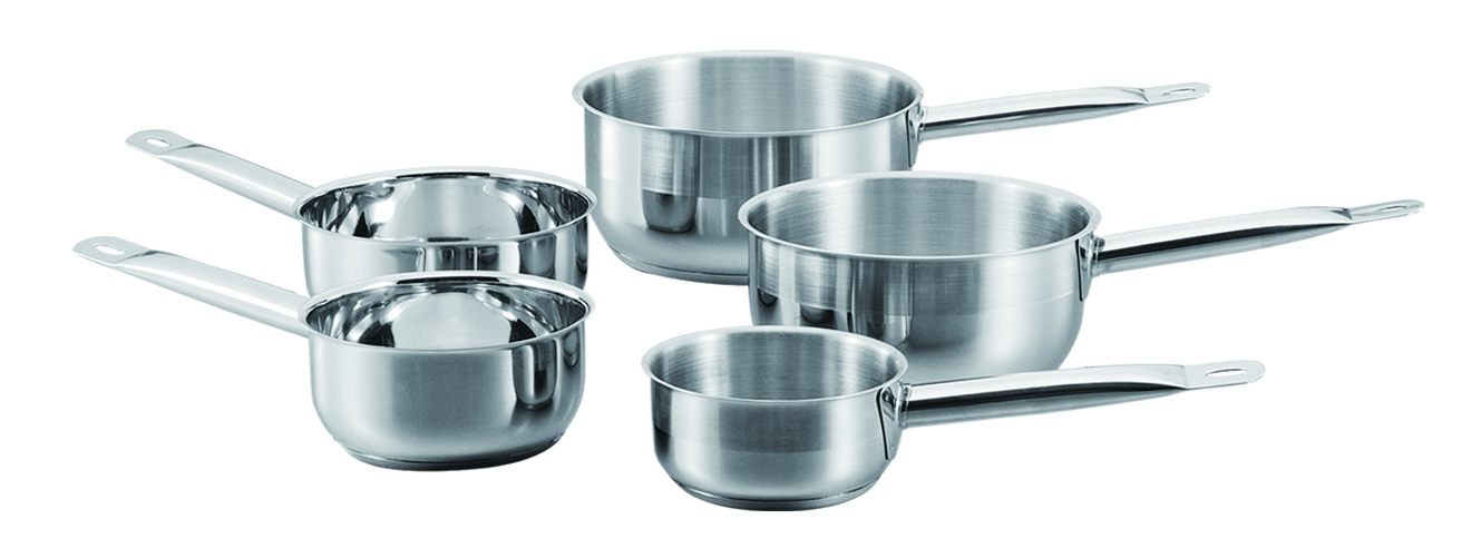 5 pieces sauce pan, high quality Stainless Steel Kithchenware sauce pan, Capsuled bottom cheapest kitchenware cookware sets\