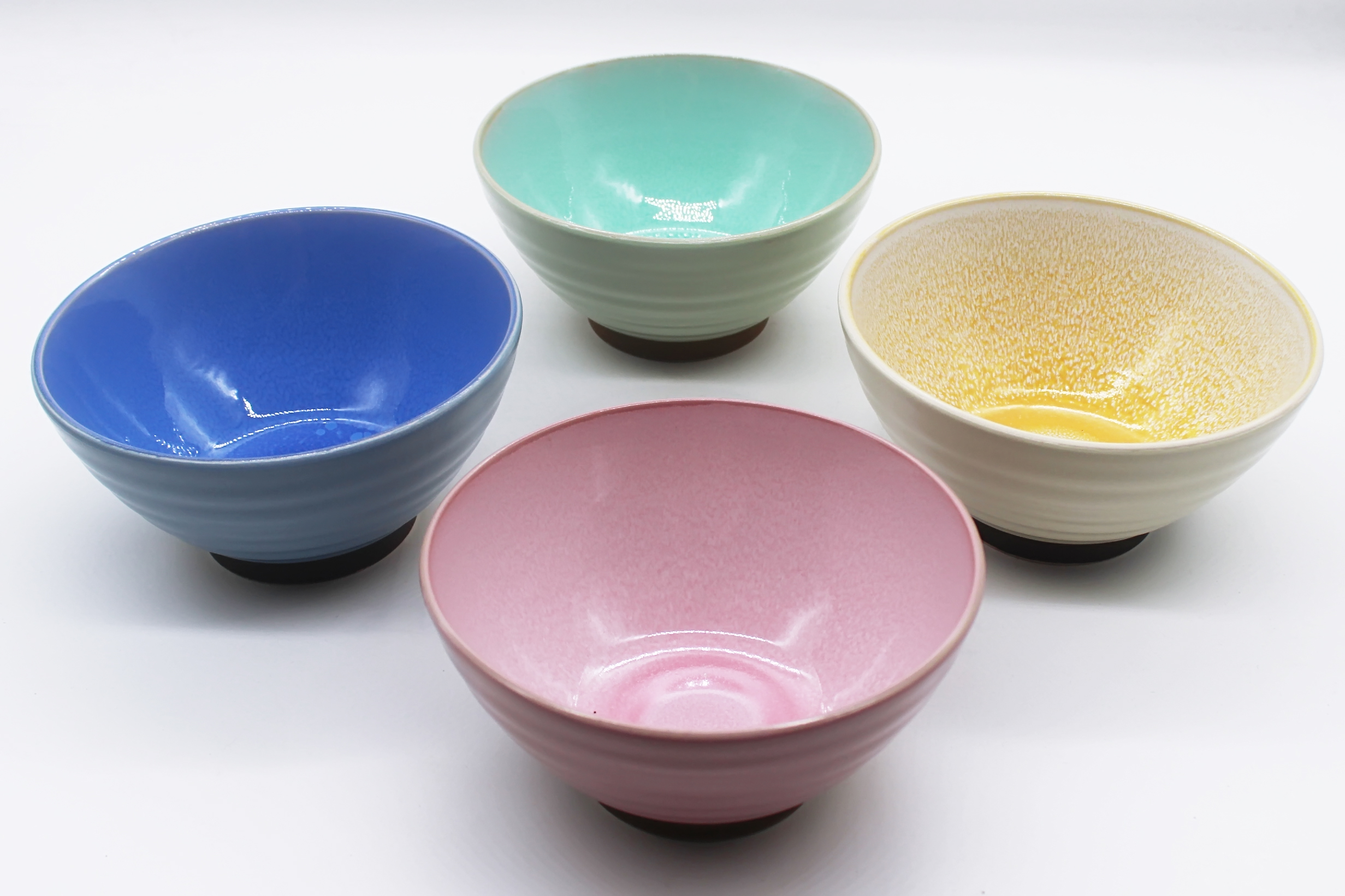 6.25" Stoneware Reactive Glaze Embossed Bowl