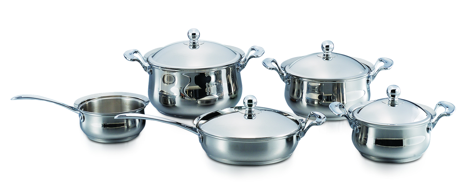 9pcs High quality Stainless steel Kitchen cookware cooking pot set and cookware casserole set