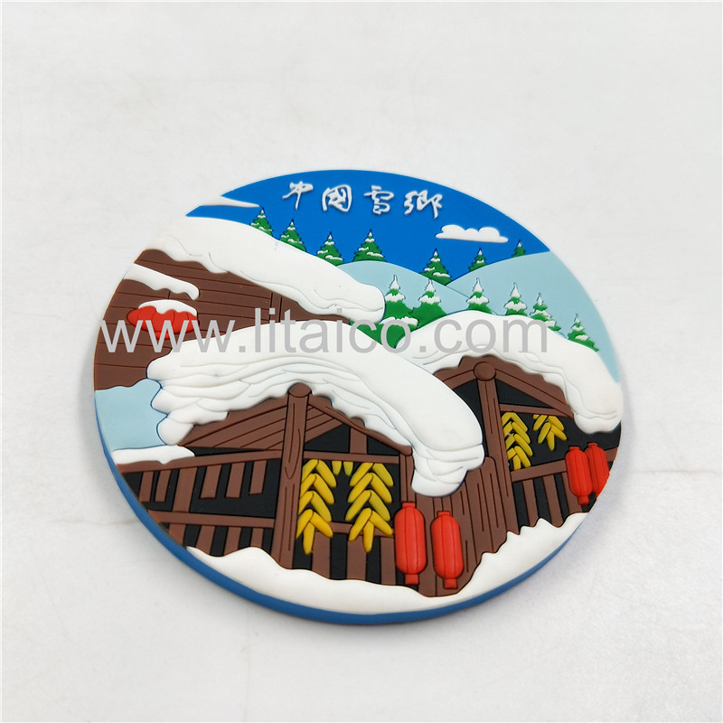 The snow country of China PVC refrigerator magnet