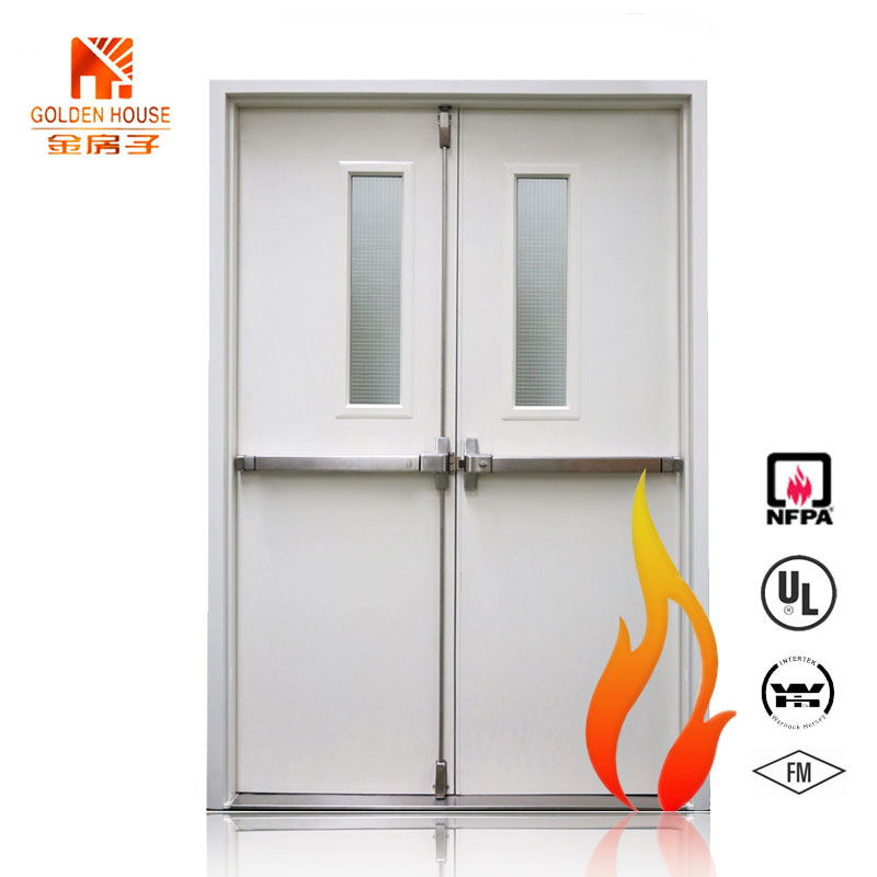 24 x 80 double steel door security doors with panic bar