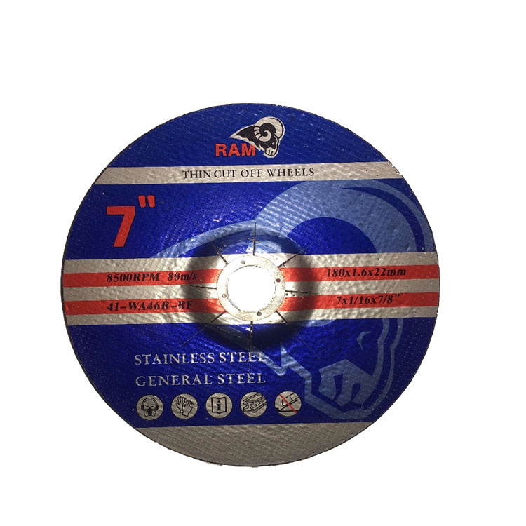 180*1.6*22mm black resin cutting disc