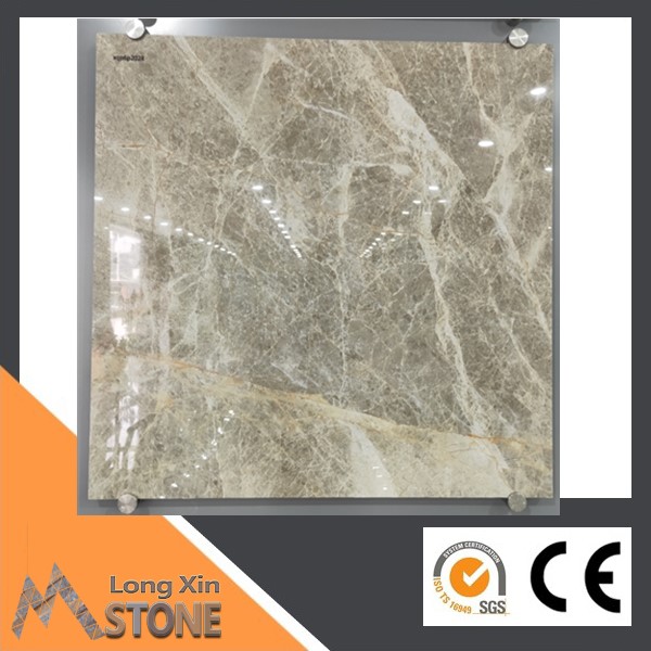 Polished Glazed grey Marble Flooring Design Porcelain Tile 600x600 MM