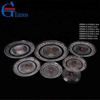 Wholesale 2'' Thick Wedding Fruit Favor Round Glass Plate For kitchen restaurant