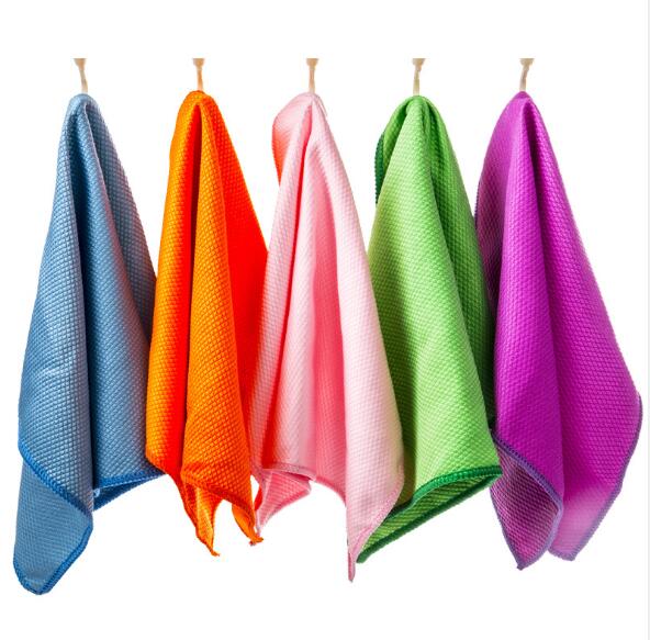 Multi-purpose fish scale /glass cloth/ waffle towel for house cleaning